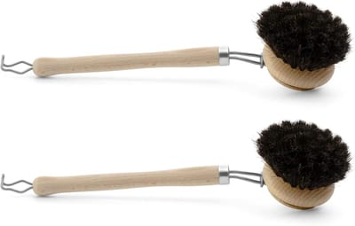 2x Afwasborstelset I Paardenhaar I Hout I Groot I Afwasborstels Keukenborstels Afwasborstels Schrobborstels Reinigingsborstels Borstels Keuken Afwasborstel Plasticvrije keuken