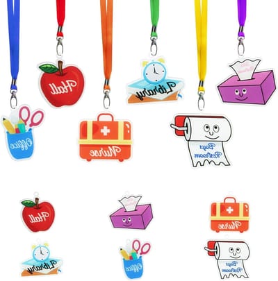 6 Sets Acryl Halve Passes voor de Klas, Duurzame Organisatie voor Leraren, Perfect voor Schoolgebruik en Creatieve Klaskamers