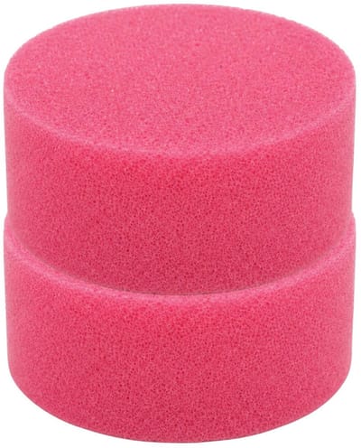 Funny Fashion schmink / make-up spons - 2x - roze - rond - D6 x H3 cm - schminken