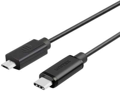 Unitek Usb Type-C Micro Usb-Kabel Voor Telefoon En Tablet 1M Compact Y-C473Bk
