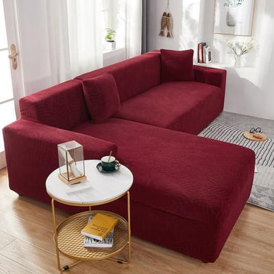 Waterdichte stevige elastische bankhoes voor woonkamer Stretch Jacquard Spandex hoek L-vormige bank bankhoes 2 seat 145-185cm