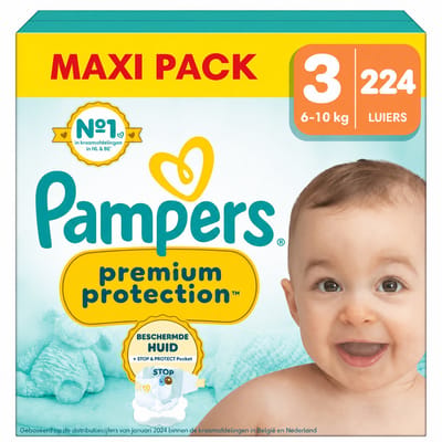 Pampers - Premium Protection - Maat 3 - Mega Pack - 224 luiers - 6/10 KG
