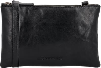 Hide & Stitches Westland Crossbody Schoudertas - Avondtasje - Ritstasje - Leren Dames Tas - Zwart