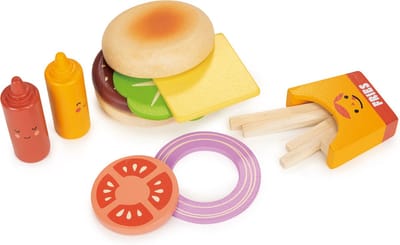 MENTARI Winkeltje - Take-Out Hamburger Set - Hout - 3 Jaar