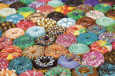 JigSaw Kleurrijke Donuts Legpuzzel 1000 Stukjes Puzzel 50 x 70 cm Puzzle Vanaf 14+