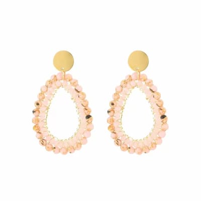 Michelle Bijoux Oorknoppen Small Drop Roze