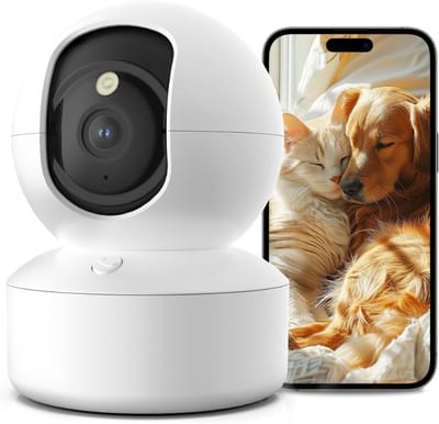 DailySupplies® Hondencamera - Huisdiercamera - Babyfoon met Camera en App - Baby Monitor - Full HD - Wit