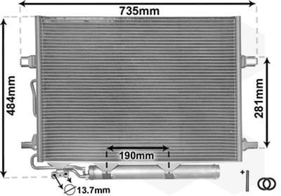 Van Wezel - LUCHTCONDENSATOR VOOR MERCEDES BENZ CLS-CLASS C219 2005-2011 2115000154