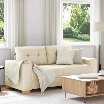vidaXL - Loveseat - Bank - Linnen - 180x77x82 - cm