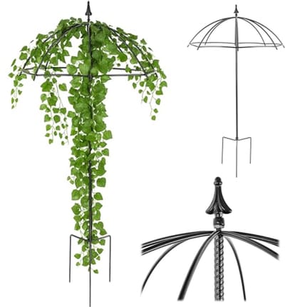 Rozenboog van gepoedercoat staal voor klimplanten - Tuindecoratie en schermdesign
