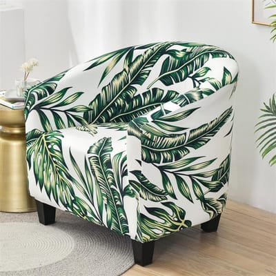 Spandex kuipstoelhoes geometrisch bedrukte clubfauteuil hoes elastische wasbare zithoesbeschermer voor woonkamer thuis