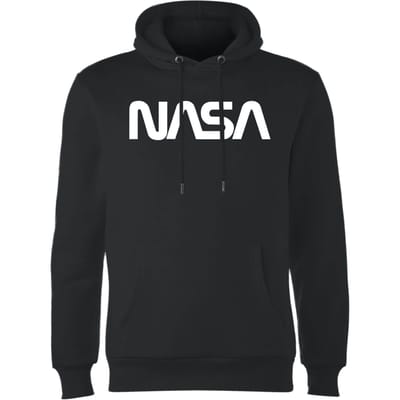NASA Worm Logotype Hoodie - Zwart - S