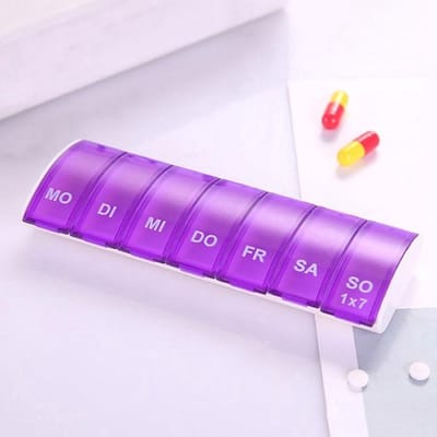 *** Medicijnen doosje - Pillendoos - Week - 7 Compartimenten - 7 dagen - 1 WEEK Medicatie - van Heble® ***