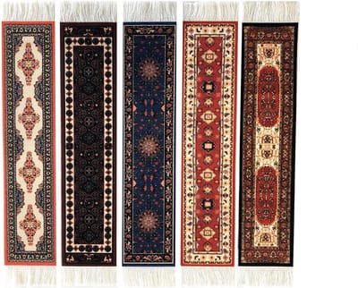 Tapijt Bladwijzers - Boekmarkers Set - Lezen Gemak - Uniek Tapijt Design - 17.8 x 3.8 cm - Kleurrijk