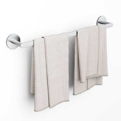 CECIPA max Handdoekrek 60 cm - Handdoekstang - Zelfklevend/Zonder Boren - Badkamer Plank - Badkamer Accessoires - Handdoekhouder -Handdoekenrek Badkamer - Zilver