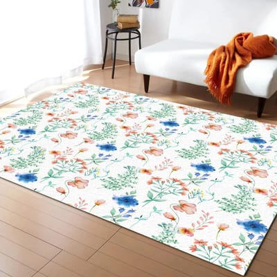 Botanisch Bloementapijt Kruidenplant Bloementapijt Voor Woonkamer Slaapkamer Badkamer Decoratie Antislip Vloermat Huis Entree Deurmat 40x60cm 16x24 inch