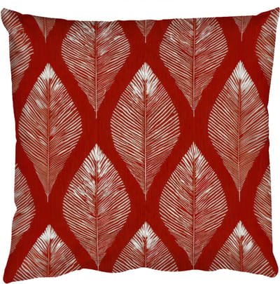 Sierkussens - Kussentjes Woonkamer - 50x50 cm - Bladeren - Rood - Elegant