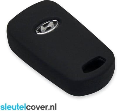 Autosleutel Hoesje geschikt voor Hyundai - SleutelCover - Silicone Autosleutel Cover - Sleutelhoesje Zwart