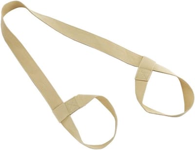 Verstelbare Yogamat Riem - Elastische Riem Houder Schouderdrager voor Fitness - Beige