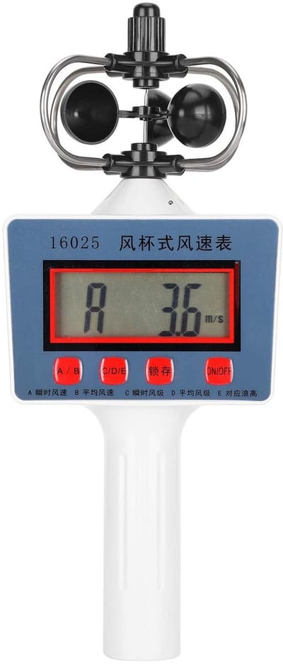 Draagbare Windmeter met LCD-scherm voor Windsnelheid en Windkracht