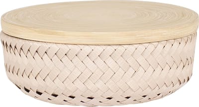 Handed By Wonder XS - Opbergmand rond met deksel- beige