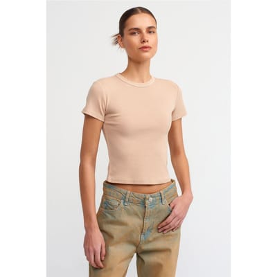 Dames Slim Fit Crop T-Shirt