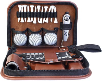 Golfaccessoires Cadeauset - Golfaccessoires voor Mannen en Vrouwen - met High-End Case, Golfballen, Afstandsmeter, Golf Tees, Borstel, Multifunctionele Divotmes, Teller, Golfbal Klem