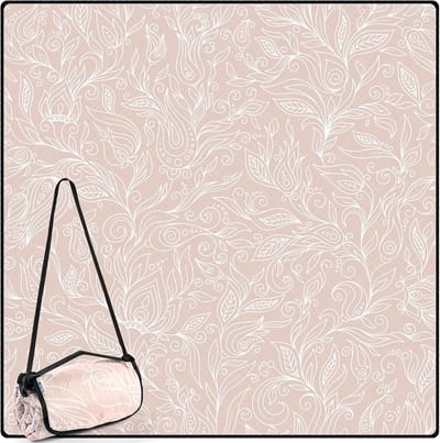 Famanu - Waterdichte Picknickdeken – Wasbaar en Zandvrij – XXL Formaat – Geïsoleerd – Bladeren (Oranje 200 x 200 cm)