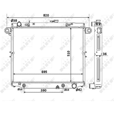 Radiator, motorkoeling NRF 53919