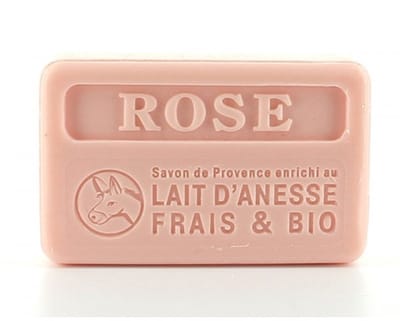 4x Savon de marseille rose ezelinnenmelk zeep - biologische zeep - Herstellend & voedend - franse zeep