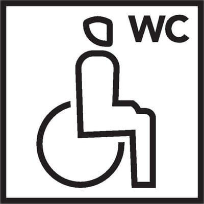 Mindervalide WC sticker 100 x 100 mm