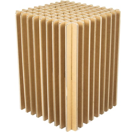 Kartonnen raster bijzettafel - 30 x 30 x 40 cm - Kartent