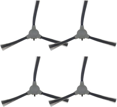 Dailygoods- Zijborstels 4 Stuks - Vervangingsaccessoires - Compatibel met Cecotec Conga 2290 Ultra - Antiwikkelend Ontwerp - Duurzaam Nylon - Borstellengte 53 mm - Robotstofzuigerborstels