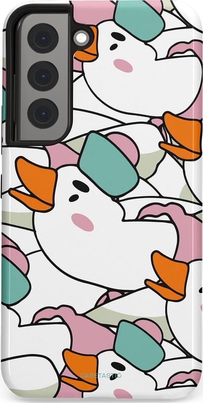 Casetastic Hoesje Geschikt voor Samsung S22 - Stijlvolle Beschermende Duo-layer Case - Gansmatroos