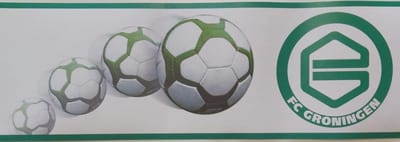 Behangrand - FC Groningen - Voetbal - Behang Kinderkamer - Eredivisie - Voetbalclub - 5 meter