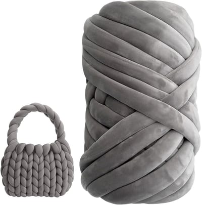Dikke Wol voor Handwerken, 500g/16m, Ideaal voor Breien van Dekens, Mandjes en DIY Projecten