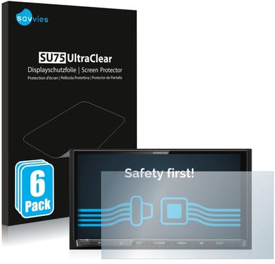 Savvies - Screenprotector voor Kenwood DMX 8020 DABS - Folie Beschermfolie transparant 6 Stuks