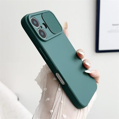 Schuif Camera Lens Beschermhoes Voor iPhone 16 15 14 Plus 13 12 11 Pro X XS XR Max 8 7 Schokbestendige Bumper Zachte Siliconen Cover For iPhone 15 Plus