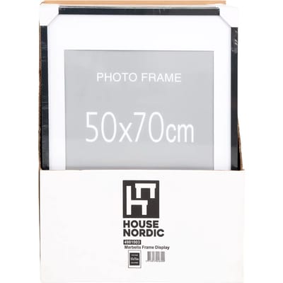 Set van 7 zwarte en 8 natuurlijke mdf frames House Nordic Marbella