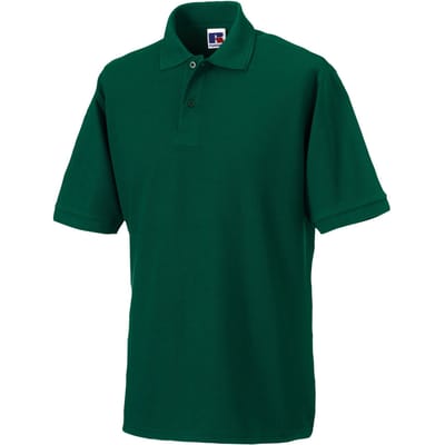 Russell Heren Polycotton Pique Slijtvast Poloshirt (Fles groen)