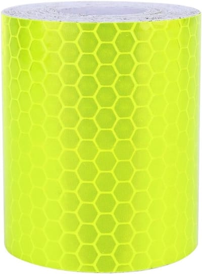 Reflecterende Gele en Groene Tape voor Veiligheid en Markering - 5 cm x 300 cm, Ideaal voor Noodvoertuigen en Waarschuwingssignalen