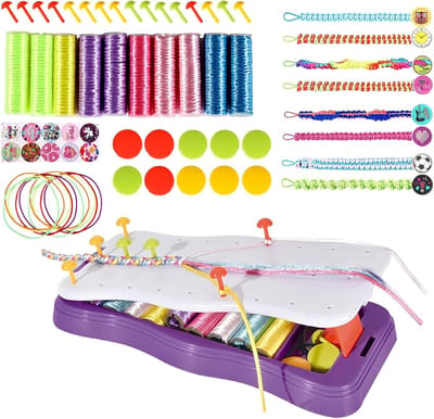 Vriendschapsarmbanden knutselset - DIY armband bouwpakket voor kinderen - zelf armbanden maken - vriendschapsarmbanden knopen - 6 tot 12 jaar .