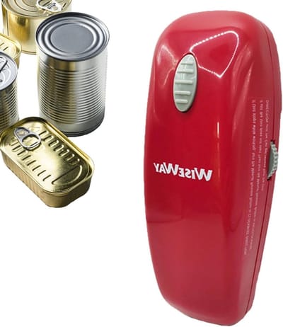 Elektrische Blikopener - Automatische Potopener - Keuken Gemak - Snijdt Zonder Randen - 76 cm breed - Rood