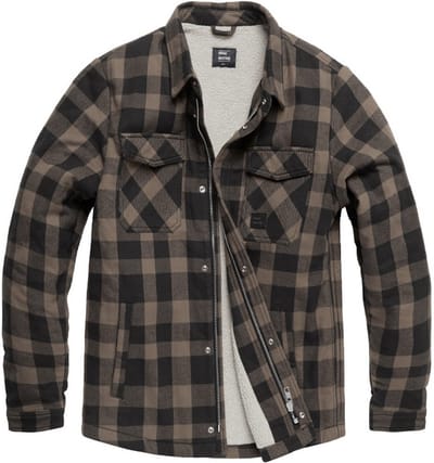Vintage Industries Craft heavyweight sherpa shirt grey S