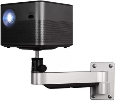 Projectorstandaard - Projectorhanger Muurbeugel - Thuispresentaties Filmavonden - Verstelbare Muurafstand - 22.3cm tot 44.6cm - Zilverkleurig