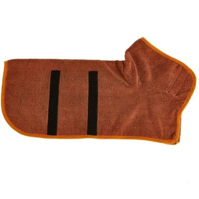 Peignoir absorbant pour chien, serviette de bain à séchage rapide pour animaux de compagnie, grands et petits chiens et chats, peignoir absorbant et propre, enveloppement complet du corps XS café