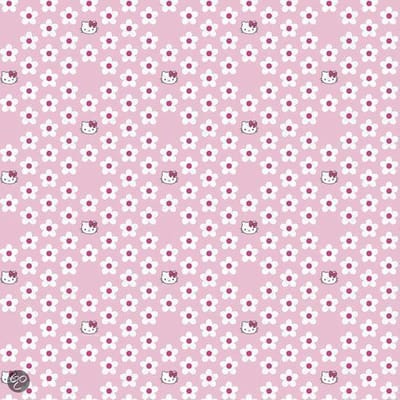 Dutch wallcoverings Behang Hello Kitty Flower power