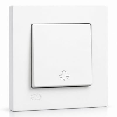 Drukknop Bel - Schakelaar Bediening - Huishoudelijke Besturing - Compleet Installatiepakket - IP20 - Wit