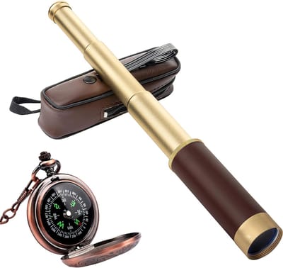 RONN® Telescoop kinderen - Sterrenkijker - Telescoop - Bruin/Goud - 15cm x 5cm x 5cm