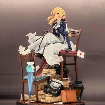 28cm Violet Evergarden Meisje Anime Figuur Pvc Pvc Actie Figuur Beeldje Standbeeld Volwassen Collectie Volwassen Speelgoed Poppen Cadeaus white
